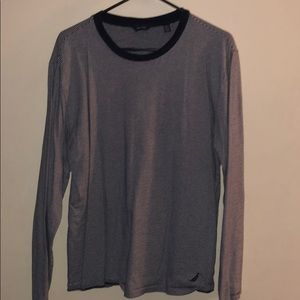 Nautica long sleeve striped Navy Blue/ White